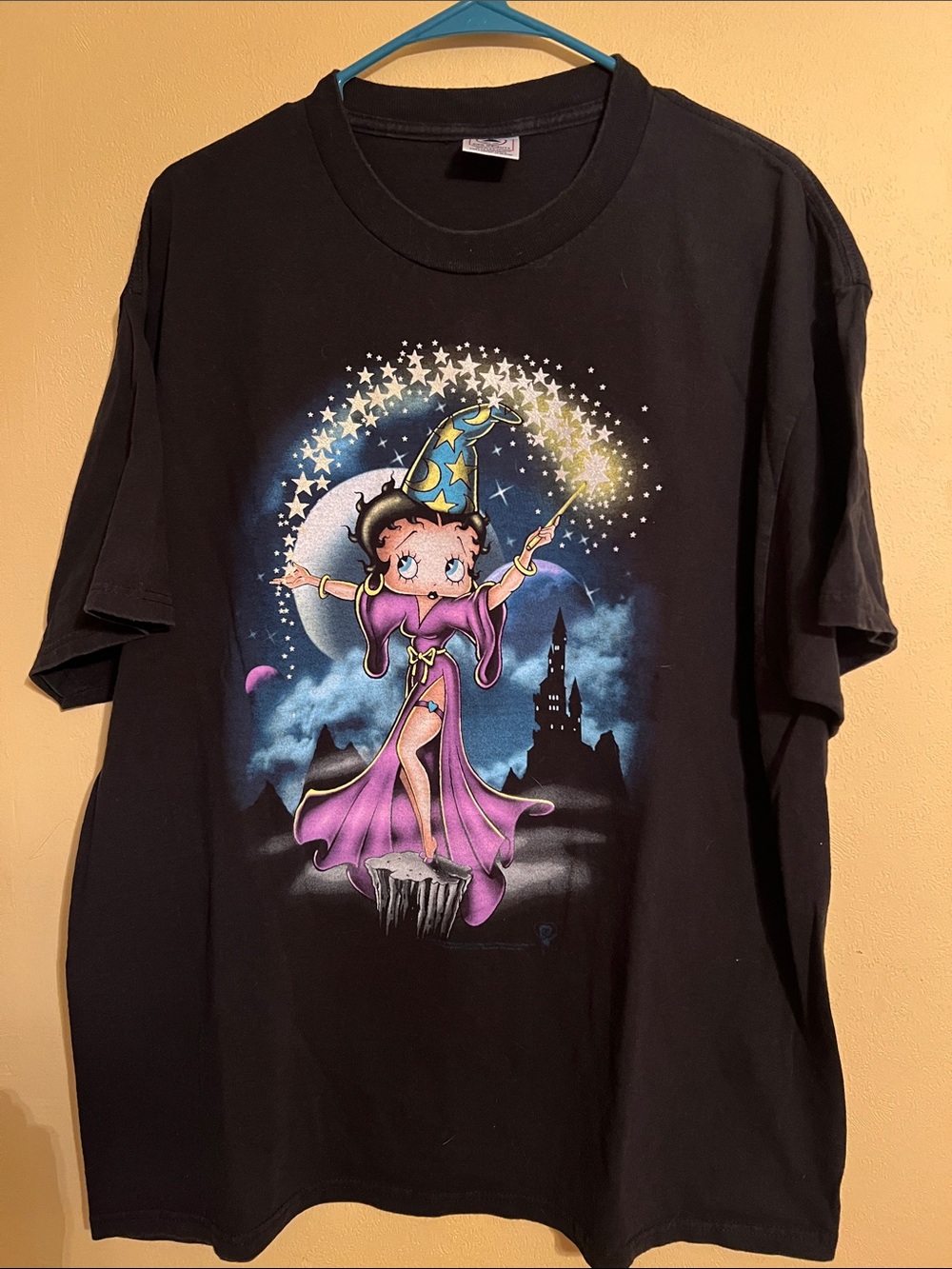 Delta Betty Boop Wizard Graphic Tee - Black, Purple, Blue